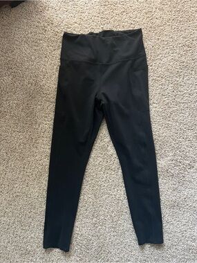 Danskin Black Athletic Leggings with Logo Waistband